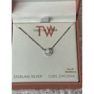 Tabitha Webb Sterling Silver Created Opal Necklace 18" NIB #61367
